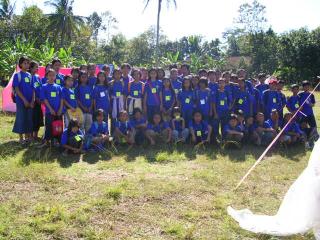 De kinderen van het bijbelkamp